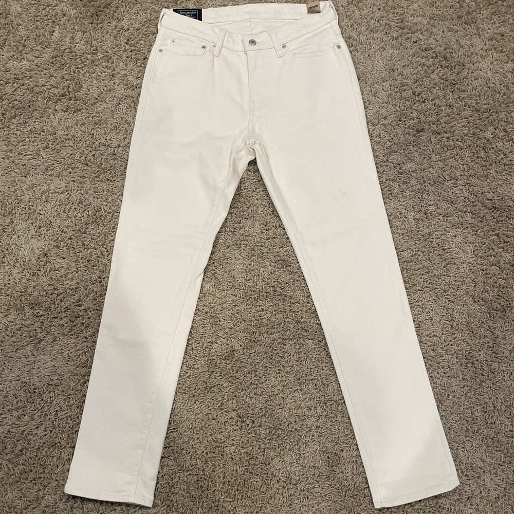 Abercrombie & Fitch white jeans